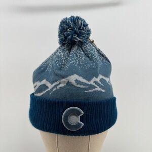 Yo Colorado Powder Day Recycled Beanie Adult Blue‎ Mountains